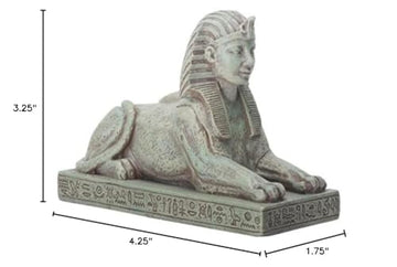 Ytc 4.25 Inch Egyptian Sphinx Statue Figurine With Engravings, Multicolor