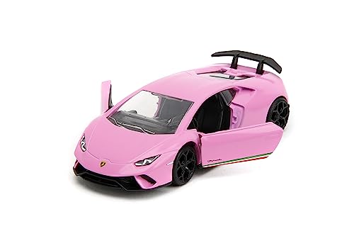 Jada Toys 1:32 Die-Cast Car - Pink Lamborghini Huracán Performante, Glossy Pink, Model 34661
