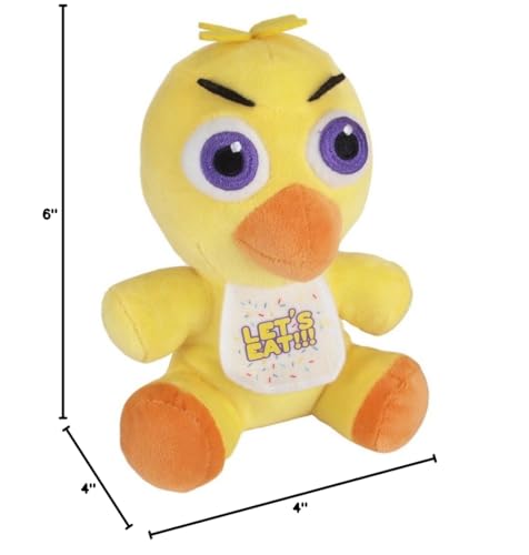 Funko Chica Plush - 6" Yellow Polyester Toy, Model 8734, Five Nights at Freddy's