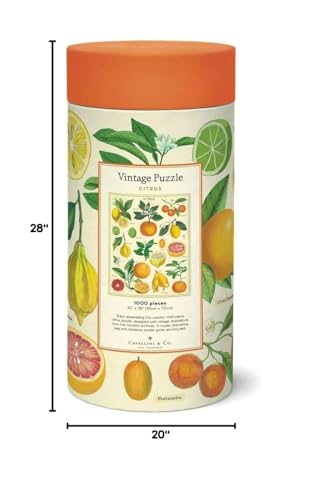 Cavallini 1000 Piece Puzzle - Citrus Design, Multi-Color Paperboard