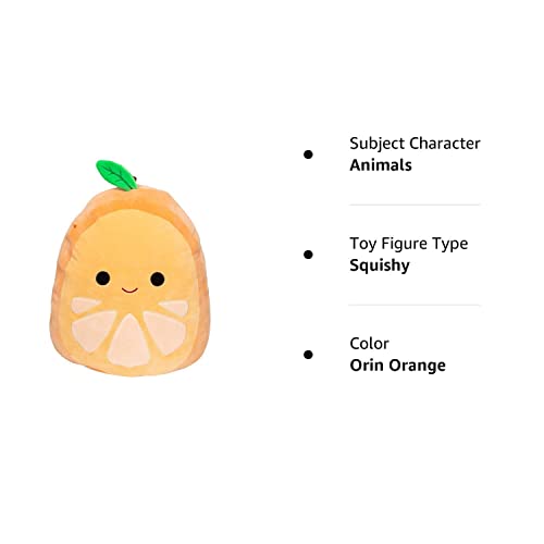 Squishmallows Plush Toy - Orin Orange, 8 Inch Soft Polyester Animal