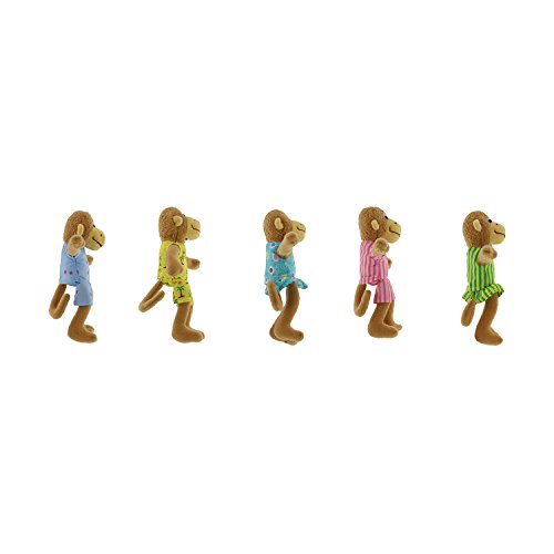MerryMakers Five Little Monkeys Finger Puppet Playset, Set of 5, 5-Inches, Polyvinyl Chloride