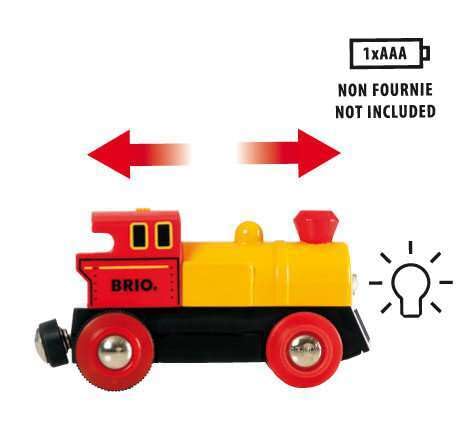 Brio 33594 World Two-Way Battery-Operated Engine - Interactive Train Toy For Kids | Lights Up | Forward & Reverse Functions | Great Christmas Or Birthday Gift | Suitable For Ages 3 And Up