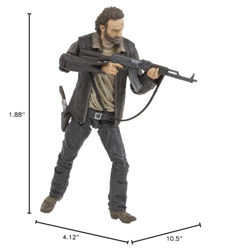 McFarlane Toys The Walking Dead Rick Grimes Action Figure - 5" Red Plastic Model 14624-0