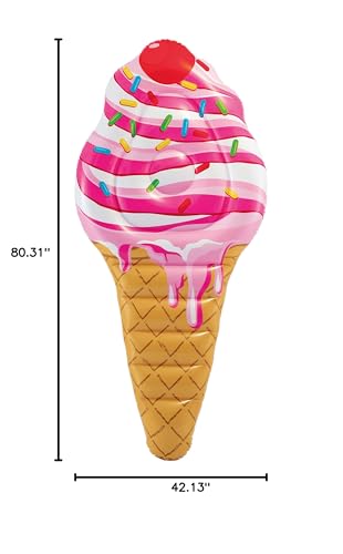 Intex 58762Eu Realistic Print Mattress Ice-Cream Lilo, Multi-Colour, 224 X 107 Cm