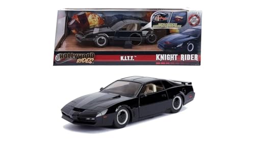 Jada 1: 24 Hollywood Rides Knight Rider KITT with Light Pontiac Firebird 30086, Black