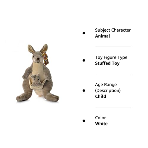 Cute Rabbit 10-Inch White Plush Kangaroo Toy - Stuffed Animal Doll