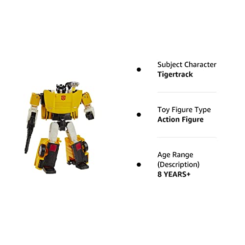 Transformers 6 Inch Action Figure - War for Cybertron Deluxe Class Tigertrack WFC-GS18 Exclusive, Multicolor, Plastic