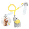 Yookidoo Baby Bath Shower Head - Water Pump With Trunk Spout Rinser - Control Water Flow From 2 Elephant Trunk Knobs For Maximum Fun In Tub Or Sink For Newborn Babies(Yellow)