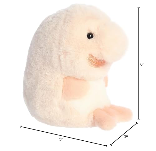 Aurora® Round Rolly Pet™ Bailey Blobfish™ Stuffed Animal - Adorable Companions - On-The-Go Fun - Pink 5 Inches
