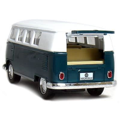 Set of 4: 5'' Classic 1962 Volkswagen Van 1:32 Scale (Green/Maroon/Red/Yellow)