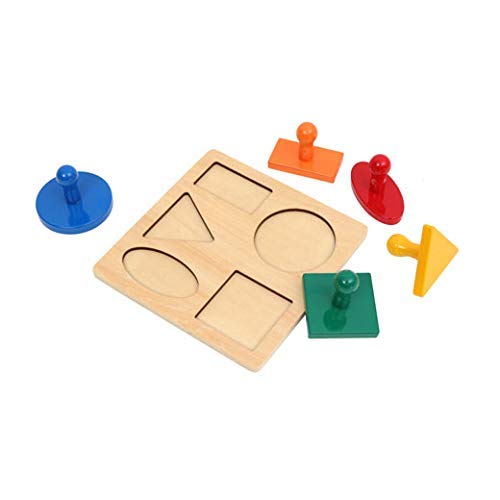 Shape Puzzles Adena Motessori 5-Shape Preschool Equipment Early Development Baby Toy