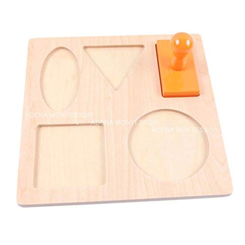 Shape Puzzles Adena Motessori 5-Shape Preschool Equipment Early Development Baby Toy