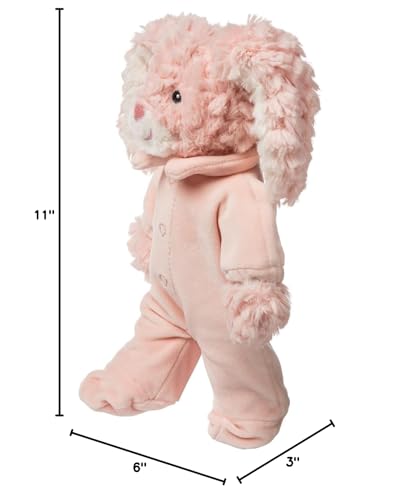 Mary Meyer Putty Nursery Stuffed Animal Soft Toy, 11-Inches, Blush Pink PJs Bunny