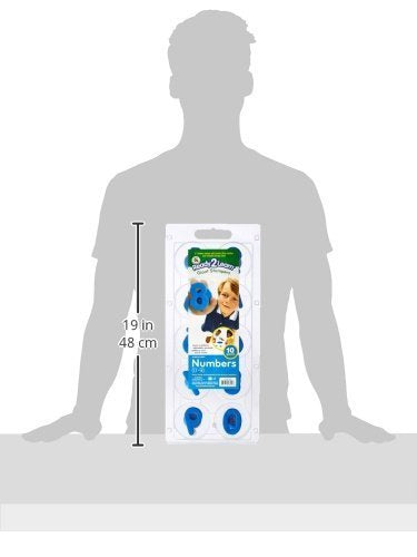 READY 2 LEARN Giant Stampers - Numbers 0-9 - Set of 10 - Easy to Hold Foam Stamps for Kids - Arts and Crafts Stamps for Displays