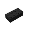 Classic Bulk Brick Block 2X4, 100 Piece Building Brick Black, Compatible With Lego Parts And Pieces 3001, Creative Play Set - Co