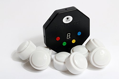 Trebisky Buzzer For Game Show, Educational And Classroom Quiz, Family Games Night, Jeopardy Trivia, Set Of 8 Led Light Answer Buzzers, System W/ 3Ft Cables(System 2Nd Gen)