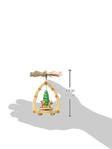 Alexander Taron 1712 Richard Glaesser Mini Pyramid-Rabbits-4.25 H W x 3.25, Brown