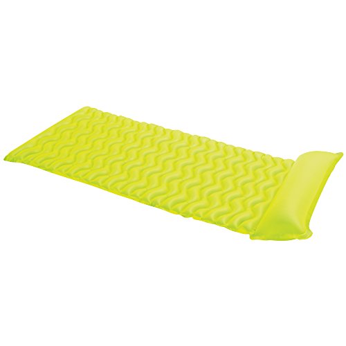 Intex Tote-N-Float Wave Inflatable Air Mat, 90-Inch X 34-Inch, 1-Piece (Color May Vary)