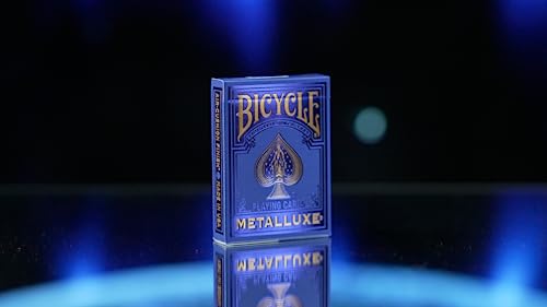Bicycle Metalluxe Blue Playing Cards - enhanced Metal Foil Finish - game-style Size