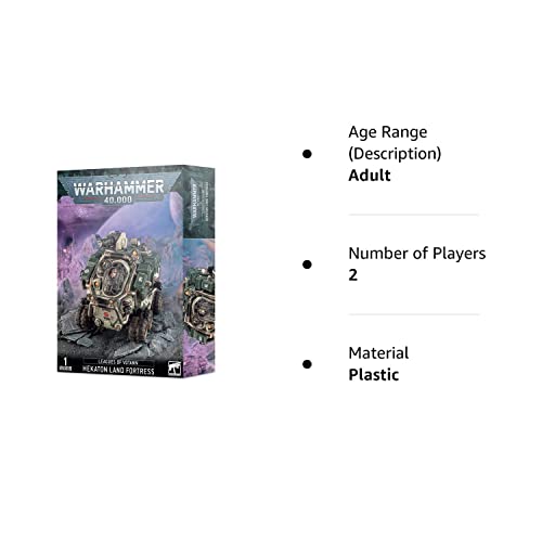 Games Workshop Warhammer 40,000 Hekaton Land Fortress Model 69-09 Black One Size Plastic