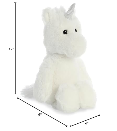 Aurora® Unicorn Stuffed Animal - 12 Inch White Polyester Cuddly Friend - Model 34216