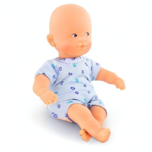 Corolle Mini Calin Soft Baby Doll - Blue - 8 Soft-Body Doll, Vanilla-Scented, for Kids Ages 18 Months and up
