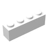 Classic Brick Block Bulk, White Bricks 1X4, Building Bricks Flat 100 Piece, Compatible With Lego Parts And Pieces: 1X4 White Bri
