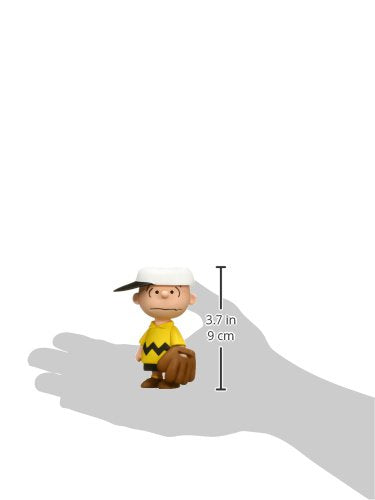 MEDICOM TOY Peanuts Series 6 Baseball Charlie Brown UDF Action Figure, Small, Brown, Model FEB178512, ABS PVC Material