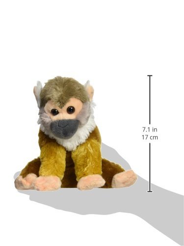 Wild Republic Squirrel Monkey Plush Toy, 8 Inch Yellow Stuffed Animal, Cuddlekins Model 12303