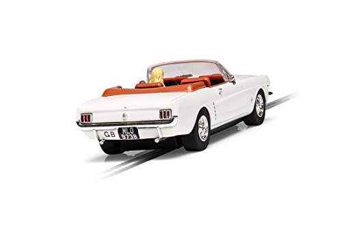 Scalextric James Bond Goldfinger White Ford Mustang 1:32 Slot Race Car C4404