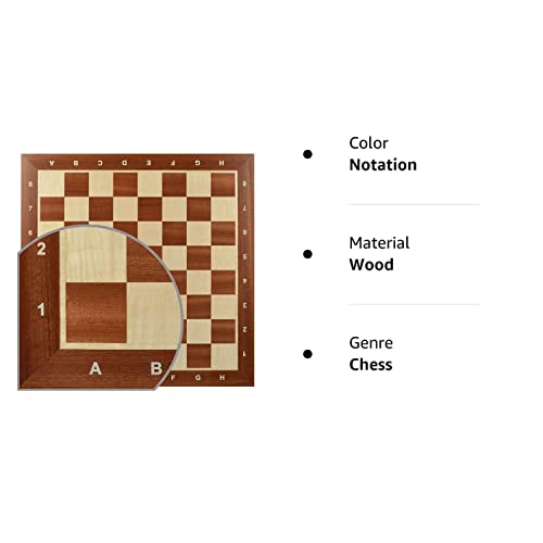 Professional Tournament Wooden Chess Boards, No. 4, 5 And 6-1,75', 2' And 2,25' - Inlay (1.75, Notation)