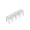 Classic Building Brick 1x4, 100 Piece Bulk Brick Block, Full Transparency 1x4 Bricks, Compatible with Lego Parts and Pieces 3010