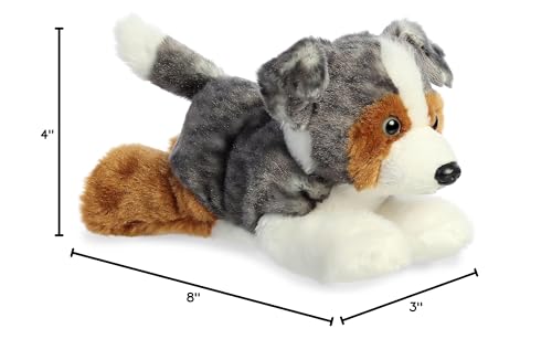 Aurora® Adorable Mini Flopsie™ Australian Shepherd Stuffed Animal - Playful Ease - Timeless Companions - Multicolor 8 Inches