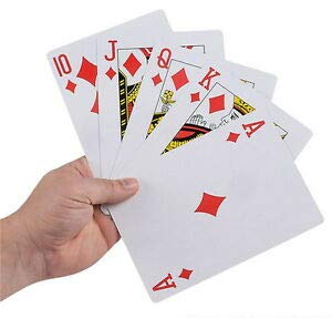 Hapros Jumbo 4X6 Inch Playing Cards Plastic Coated
