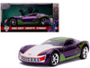 2009 Chevrolet Corvette Stingray ''Joker'' ''Dc Comics'' ''Hollywood Rides'' Series 1/32 Diecast Model Car By Jada