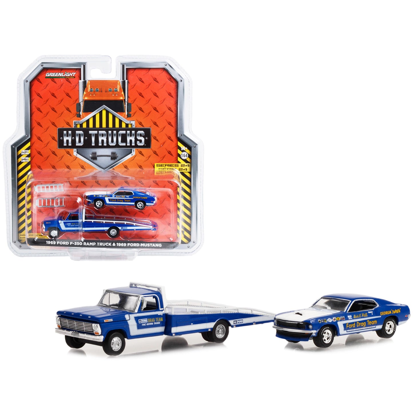 1969 Ford F-350 Ramp Truck Blue The Going Thing And 1969 Ford Mustang Blue Hubert Platt'S Georgia Shaker Ford Drag Team Heavy Du