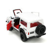 1973 Ford Bronco #008 White with Red and Black Stripes and Red Interior with Extra Wheels ''Just Trucks'' Series 1/24 Diecast Mo