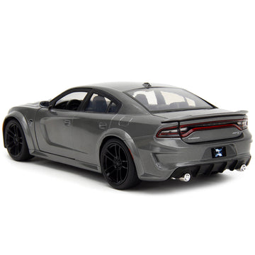 Jada Fast & Furious 1:24 Dom's 2021 Dodge Charger SRT Hellcat Die-Cast Car, Gray Metal Model 34472 for Kids and Adults