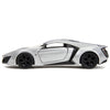 Lykan Hypersport Silver Metallic And Purple ''Pink Slips'' Series 1/32 Diecast Model Car By Jada
