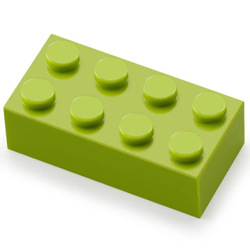 Feleph 100Pcs 2X4 Bricks Lime Pieces Parts Classic Building Kit Creative Play Set Blocks Toy Accessories Basic Compatible With 3001 Major Brands