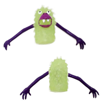 Set Of 8 Glow In The Dark Monster Finger Puppet