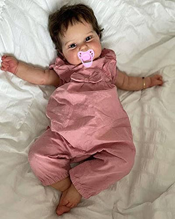 Kokomandy Cute 24Inch Realistic Reborn Baby Dolls Toddler Girl That Look Real Soft Silicone Weighted Newborn Bebes Reborn With B