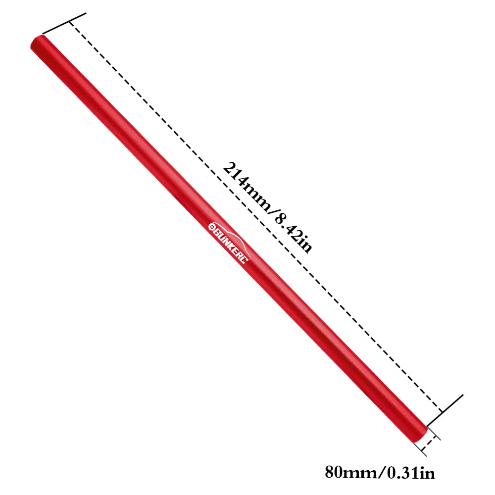OGUNKE RC Aluminum Alloy Driveshaft Perfect Upgrade for Traxxas 4X4 Center Driveshaft (Red)
