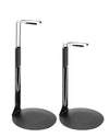 Upvolcora Black Adjustable Dolls Stands 2 Pack Display Holder, 8'' To 12'' Dolls Or Action Figures Shelf, Waist Is 2 To 2.5 Inch