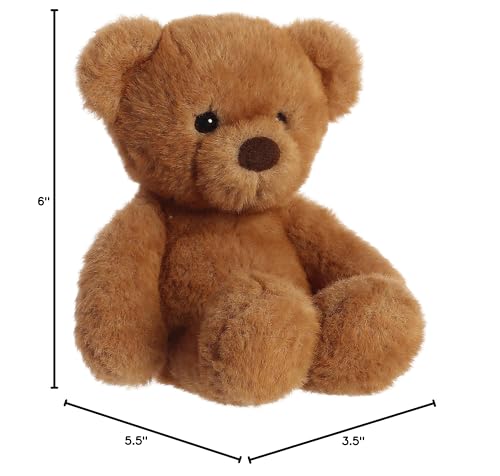 Aurora® Snuggly Softie Bear™ - Brown 9 Stuffed Animal, Comforting Companion for Imaginative Play - Small Size