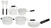 Town Square Miniatures Pots and Pans 10 Piece White Metal #G6103