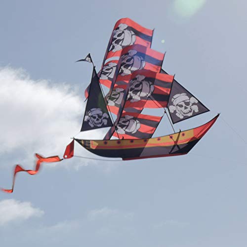 Windnsun Super Size 3D Nylon Pirate Ship Kite, 37 Inches Tall