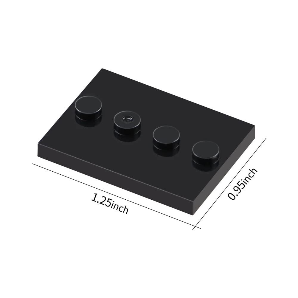 Feleph 60Pcs Plates Parts Tile Modified 3X4 With 4 Studs In Center Black Compatible With Figure Display Base Collector Series Pack Set 88646