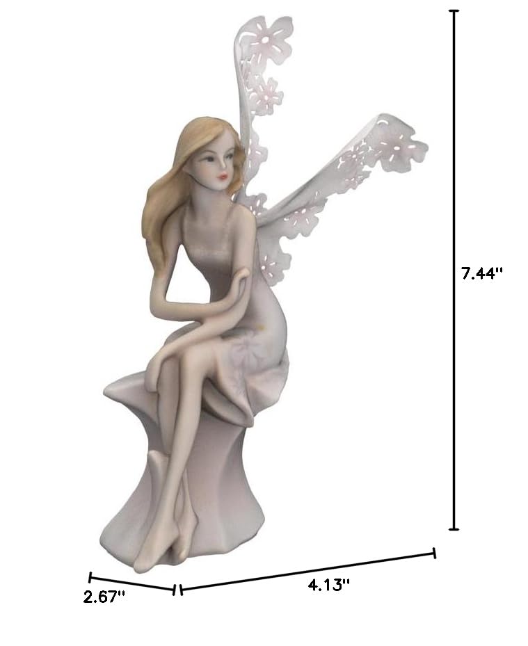 Comfy Hour Fairyland Collection The Sitting Fairy Figurine, Stone Resin